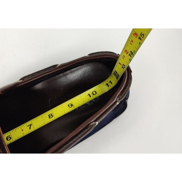 Salvatore Ferragamo Boat Shoes Brown Loafer Blue Suede Mens Size 10 D main image 5
